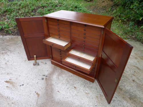 A Fine 30 Drawer Mahogany Collectors Cabinet. Circa. 1900