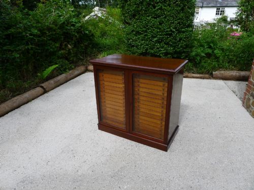 fig 1. AN EXCELLENT 32 DRAWER SOLID MAHOGANY COLLECTORS CABINET BY WATKINS AND DONCASTER, THE STRAND, LONDON. CIRCA 1890.