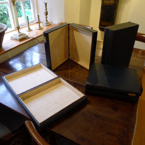 4 Buckram Bound 'Book' Boxes by J.t.crockett, Cavendish Square, London. Circa 1880.