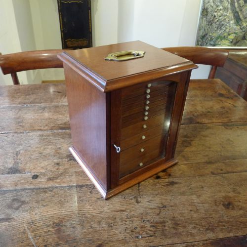 A Beautiful Top Quality Collectors Cabinet Circa 1890