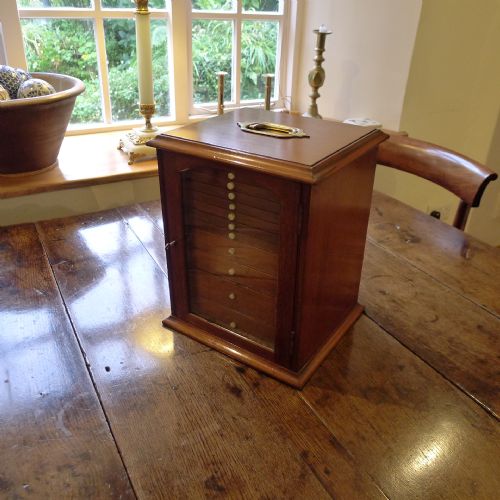 fig 1. A BEAUTIFUL TOP QUALITY COLLECTORS CABINET CIRCA 1890