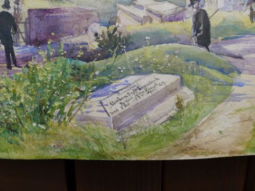 AN INTERESTING PAIR OF VICTORIAN WATER COLOURS OF VIEWS OF EARTHAMPSTED CHURCH BERKSHIRE - ADDITIONAL PHOTO 2