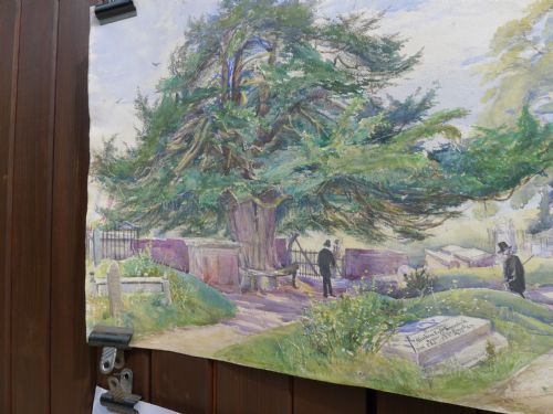 AN INTERESTING PAIR OF VICTORIAN WATER COLOURS OF VIEWS OF EARTHAMPSTED CHURCH BERKSHIRE - ADDITIONAL PHOTO 5
