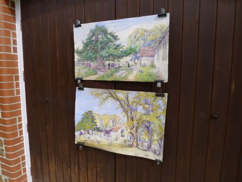 AN INTERESTING PAIR OF VICTORIAN WATER COLOURS OF VIEWS OF EARTHAMPSTED CHURCH BERKSHIRE - ADDITIONAL PHOTO 8