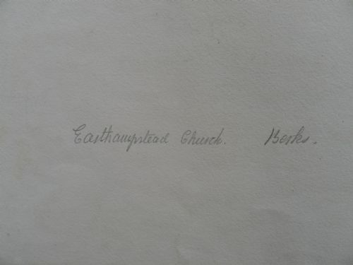 AN INTERESTING PAIR OF VICTORIAN WATER COLOURS OF VIEWS OF EARTHAMPSTED CHURCH BERKSHIRE - ADDITIONAL PHOTO 10