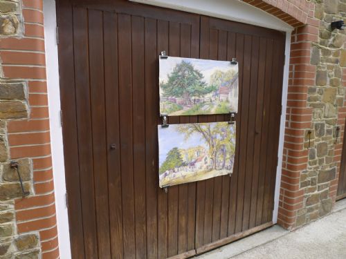 AN INTERESTING PAIR OF VICTORIAN WATER COLOURS OF VIEWS OF EARTHAMPSTED CHURCH BERKSHIRE - ADDITIONAL PHOTO 11