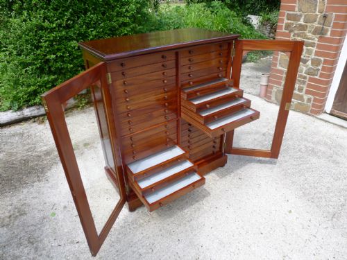fig 2. FOR THE CONNOISSEUR, A SUPERB AND RARE 36 DRAWER BRADY COLLECTORS CABINET. CIRCA 1900.