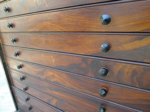 AN EXCELLENT ORIGINAL PAINTED 12 DRAWER COLLECTORS CABINET CIRCA 1870 - ADDITIONAL PHOTO 3