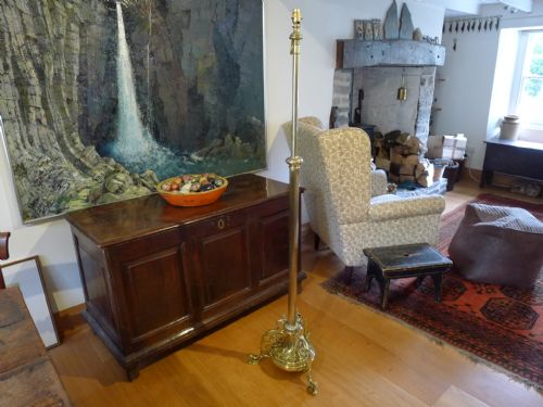 A GOOD VICTORIAN RISE AND FALL STANDARD LAMP CIRCA 1880 - ADDITIONAL PHOTO 8