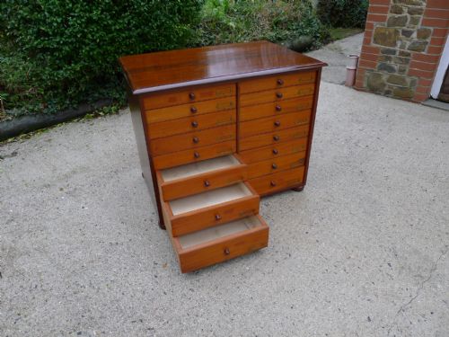 A Fine Victorian Deal & Mahogany Graduated Collectors Cabinet. Circa 1870.