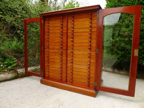 fig 1. A SOLID MAHOGANY 40 DRAWER COLLECTORS CABINET OF SPECTACULAR QUALITY. CIRCA 1900