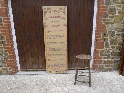 A SUPERB WALL MOUNTING ILLUMINATED RELIGIOUS TEXT FROM A TIN TABERNACLE CIRCA 1890 - ADDITIONAL PHOTO 3