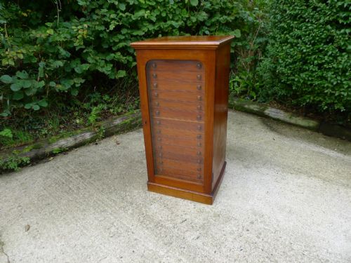 fig 1. A VICTORIAN SOLID MAHOGANY 15 DRAWER COLLECTORS CABINET. CIRCA 1890