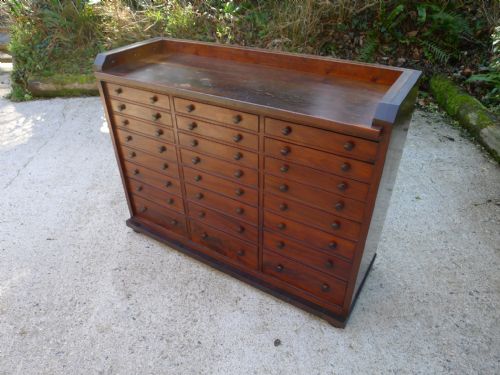 A Fine 24 Drawer Collectors Cabinet in Mahogany and Rosewood Circa 1830.
