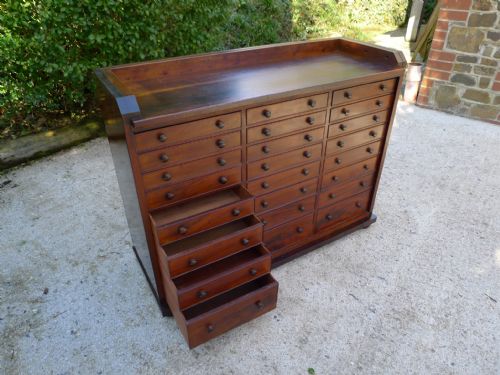 fig 1. A FINE 24 DRAWER COLLECTORS CABINET IN MAHOGANY AND ROSEWOOD CIRCA 1830.