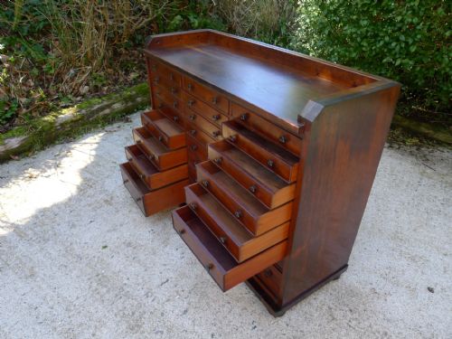 fig 2. A FINE 24 DRAWER COLLECTORS CABINET IN MAHOGANY AND ROSEWOOD CIRCA 1830.