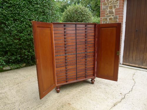 AN HISTORICALLY IMPORTANT 40 DRAWER MAHOGANY COLLECTORS CABINET PROPERTY OF THE LATE JCDALE 1791 1872 - ADDITIONAL PHOTO 2