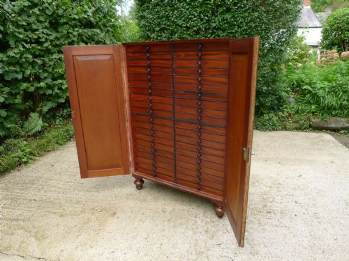 AN HISTORICALLY IMPORTANT 40 DRAWER MAHOGANY COLLECTORS CABINET PROPERTY OF THE LATE JCDALE 1791 1872 - ADDITIONAL PHOTO 11
