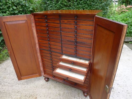 AN HISTORICALLY IMPORTANT 40 DRAWER MAHOGANY COLLECTORS CABINET PROPERTY OF THE LATE JCDALE 1791 1872 - ADDITIONAL PHOTO 12