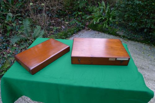 2 Good Collectors Cabinet Storage Boxes. Circa 1890. J.t.crockett