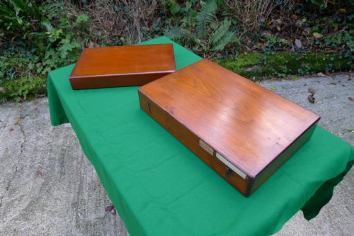 fig 1. 2 GOOD COLLECTORS CABINET STORAGE BOXES. CIRCA 1890. J.T.CROCKETT