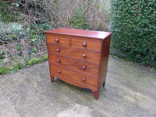 A Good Honduras Mahogany Chest of Drawers Circa 1850