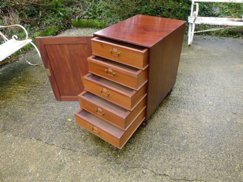 A SUPERB 5 DRAWER CUBAN MAHOGANY COLLECTORS CABINET CIRCA 1790 - ADDITIONAL PHOTO 15