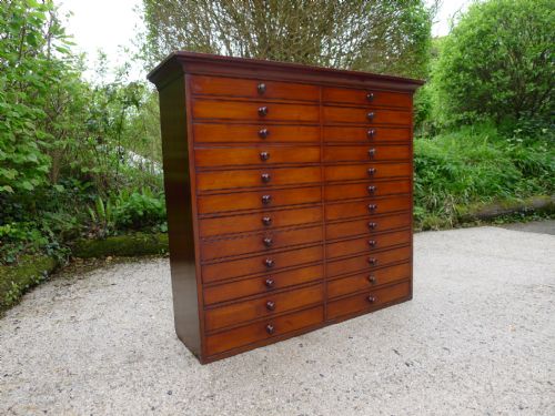 Ex Cambridge University Geology 24 Drawer Geology Collectors Cabinet. Circa 1870.