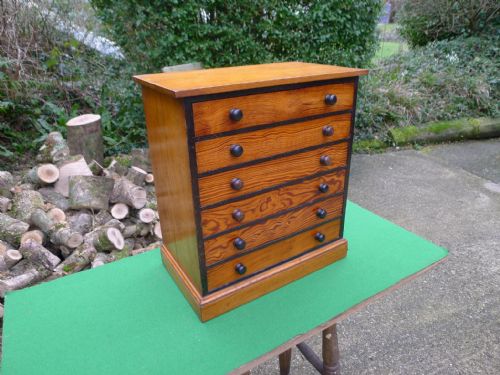 An Excellent 6 Drawer Collectors Cabinet by J.t.crockett of London. Circa 1890