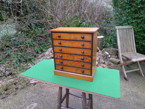 fig 1. AN EXCELLENT 6 DRAWER COLLECTORS CABINET BY J.T.CROCKETT OF LONDON. CIRCA 1890