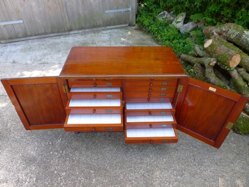 A SOLID MAHOGANY 20 DRAWER COLLECTORS CABINET BY JTCROCKETT CAVENDISH SQUARE LONDON CIRCA 1890 - ADDITIONAL PHOTO 5