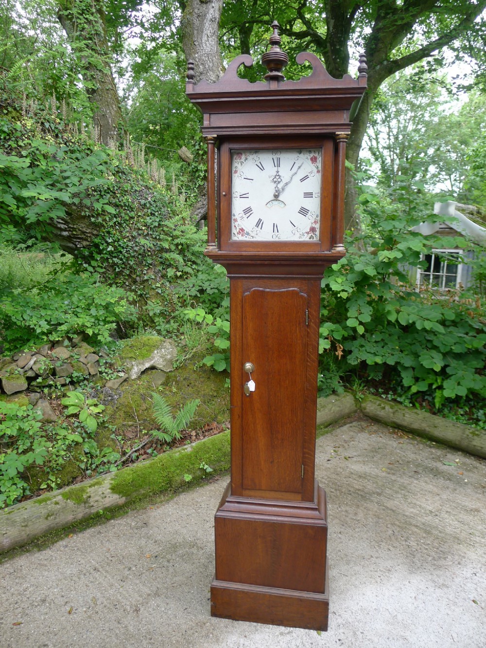 A 30 Hour Solid Oak Longcase Clock By Hinksman Of Brosley Circa 1820