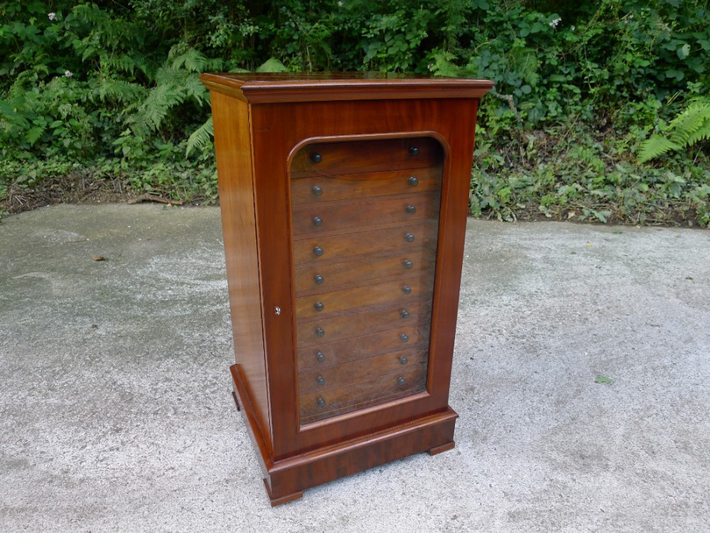 THOMAS GURNEY 12 DRAWER COLLECTORS CABINET CIRCA 1880