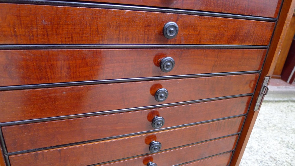 A SUPERB AND HISTORIC 16 DRAWER COLLECTORS CABINET. PROPERTY OF THE LATE J.C.DALE 1791-1872. View XV