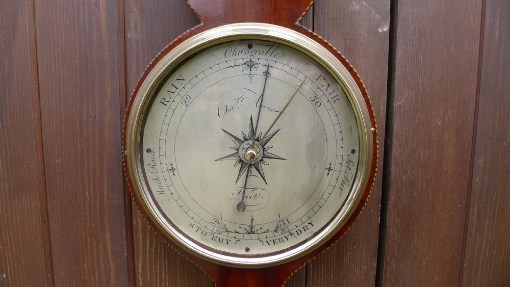 A SUPERB WHEEL BAROMETER BY CHARLES AIANO OF LONDON CIRCA 1800 View II