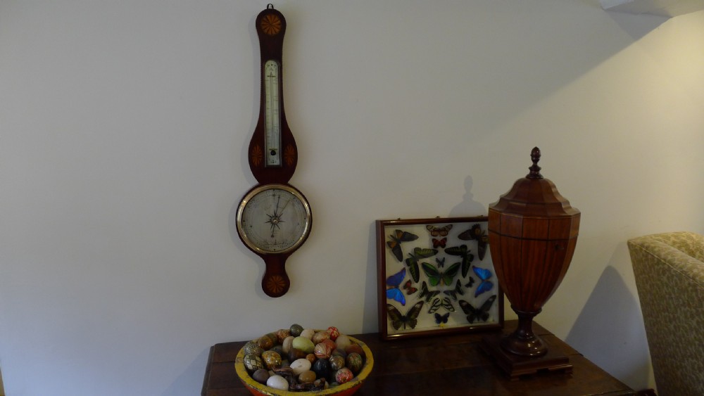A SUPERB WHEEL BAROMETER BY CHARLES AIANO OF LONDON CIRCA 1800 View VIII