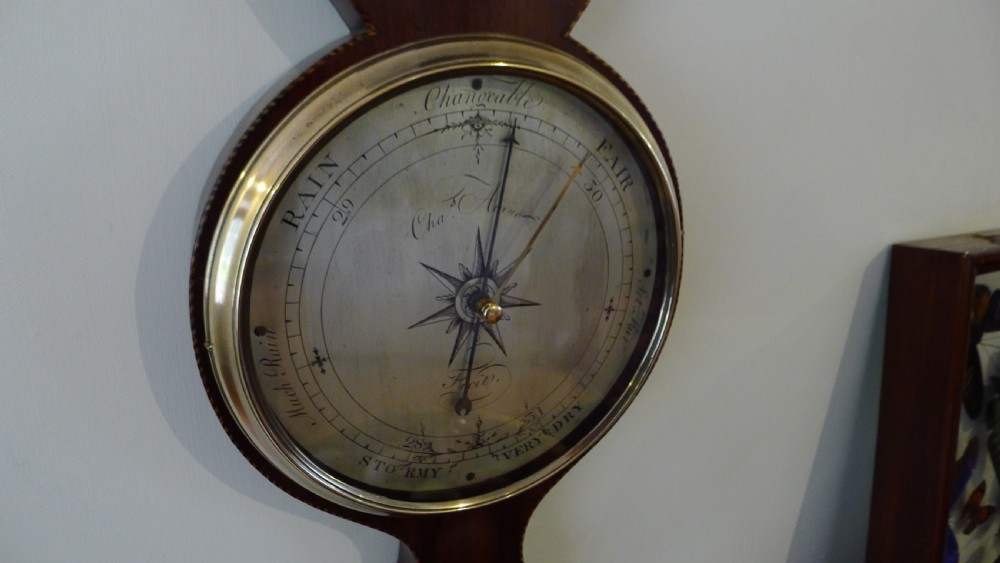 A SUPERB WHEEL BAROMETER BY CHARLES AIANO OF LONDON CIRCA 1800 View IX