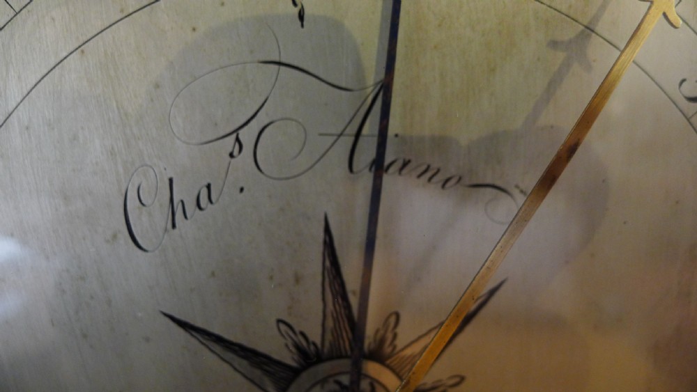 A SUPERB WHEEL BAROMETER BY CHARLES AIANO OF LONDON CIRCA 1800 View XI
