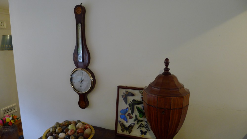 A SUPERB WHEEL BAROMETER BY CHARLES AIANO OF LONDON CIRCA 1800 View XIV