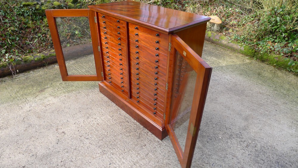 A VERY FINE 30 DRAWER BUTTERFLY COLLECTORS CABINET BY THOMAS GURNEY. CIRCA 1880 View XVII