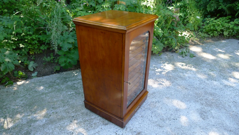 A GOOD MAHOGANY 12 DRAWER COLLECTORS CABINET BY WATKINS & DONCASTER LATE OF THE EMMINENT ENTOMOLOGIST P.W.CRIBB. View IV
