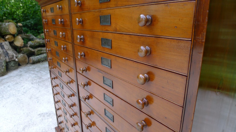 A GOOD 30 DRAWER COLLECTORS CABINET BY J.T.CROCKETT,CAVENDISH SQUARE, LONDON. CONTINENTAL DEPTH DRAWERS. CIRCA 1890 View IX
