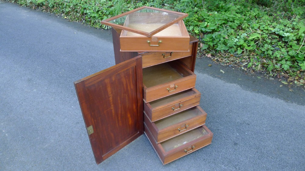 A GOOD SIX DRAWER MAHOGANY COLLECTORS CABINET CIRCA 1830. DEEP DRAWERS. View XII
