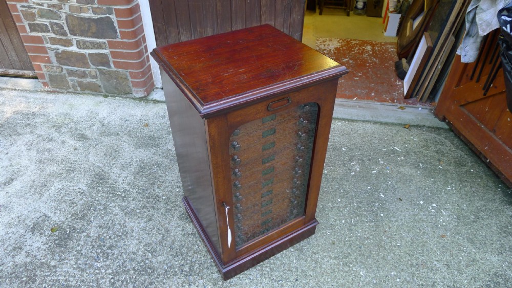 A 12 DRAWER WATKINS & DONCASTER MAHOGANY AND DEAL COLLECTORS CABINET CIRCA 1890 IN ORIGINAL CONDITION. View III