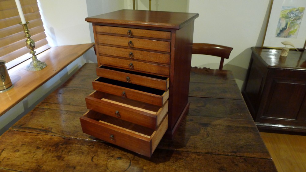 A FINE 8 DRAWER MAHOGANY COLLECTORS CABINET CIRCA 1890 View II