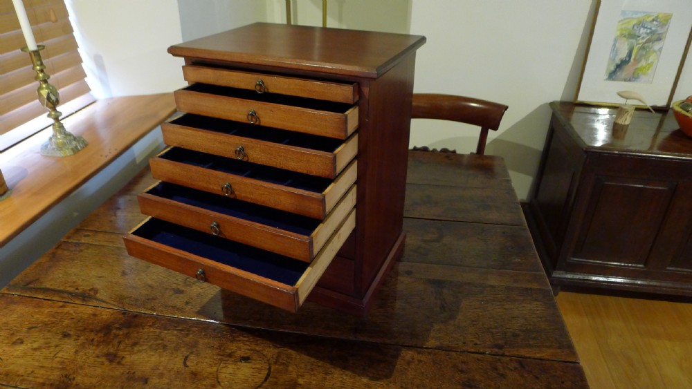 A FINE 8 DRAWER MAHOGANY COLLECTORS CABINET CIRCA 1890 View IV