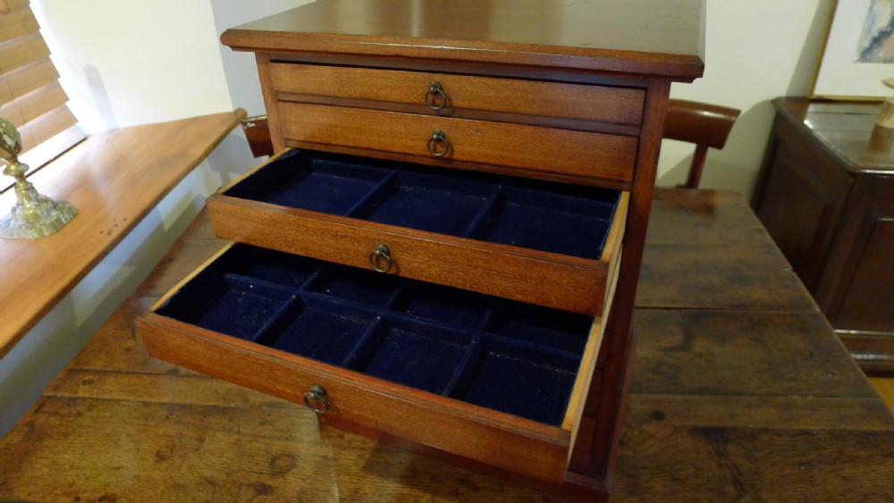 A FINE 8 DRAWER MAHOGANY COLLECTORS CABINET CIRCA 1890 View VI