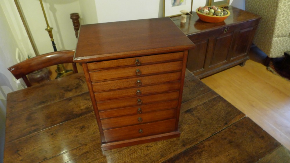 A FINE 8 DRAWER MAHOGANY COLLECTORS CABINET CIRCA 1890 View VII