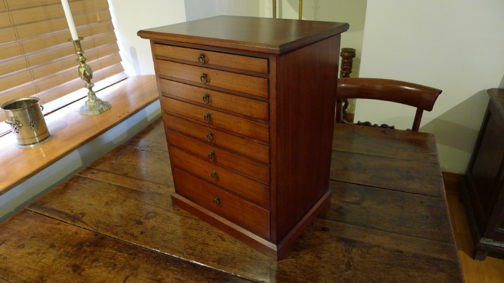 A FINE 8 DRAWER MAHOGANY COLLECTORS CABINET CIRCA 1890 View VIII