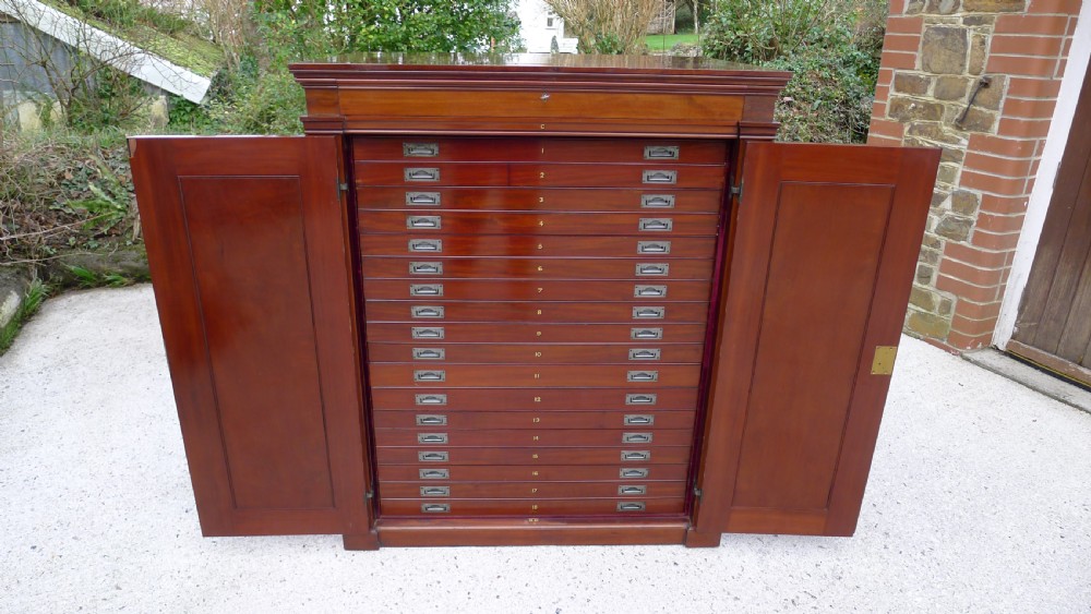 A MUSEUM QUALITY LATE VICTORIAN COLLECTORS CABINET BY HOLLAND & SONS. CIRCA 1890. SOURCE, THE BRITISH MUSEUM. LONDON. ENGLAND. View XV